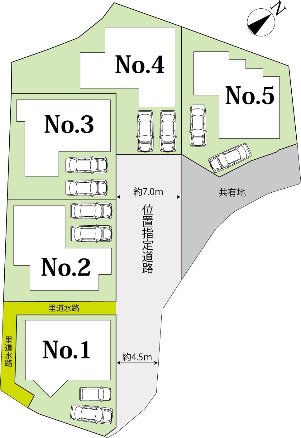 セルリアンビレッジ 大野土井の区画図