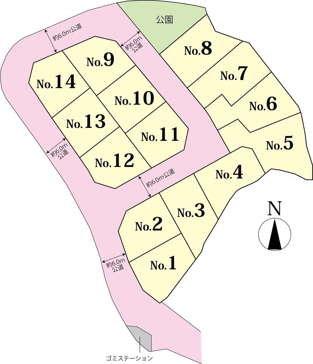 セルリアンタウン 廿日市市宮内の区画図