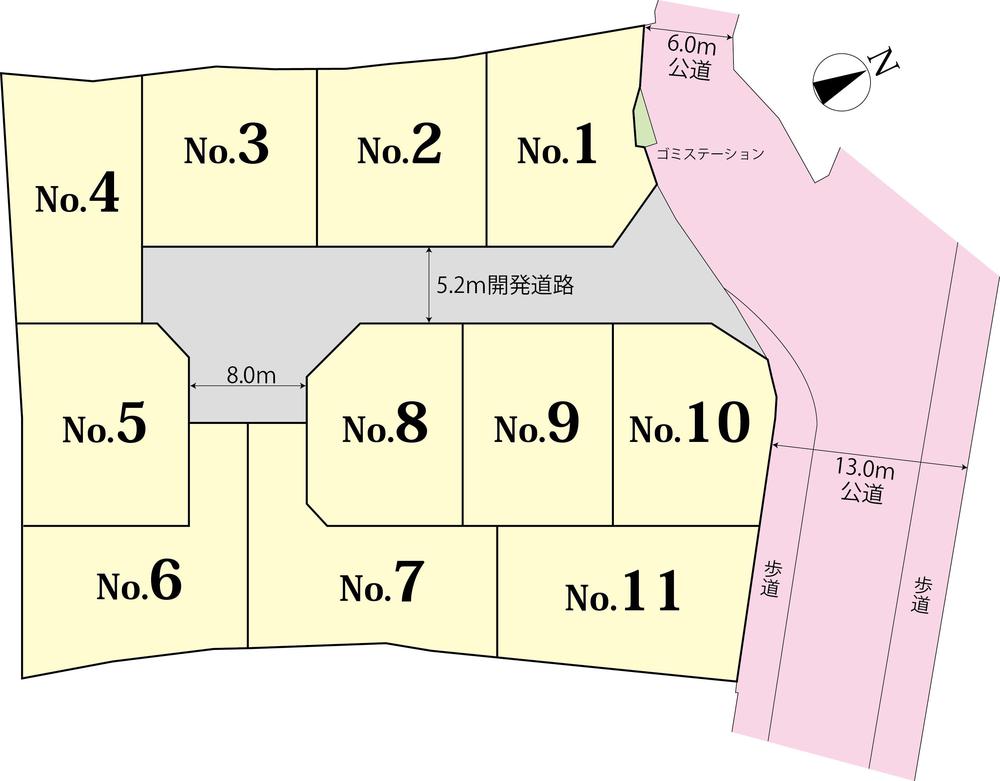 セルリアンタウン 平良一丁目の区画図