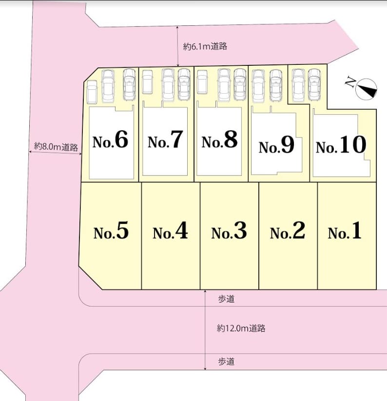 セルリアンステージ 竹原市下新開の区画図